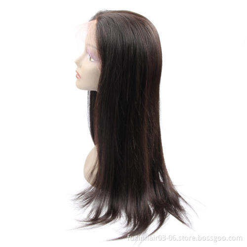 Queena Stock 10-24inch 100% Virgin Unprocessed Brazilian Hair Natural Color Body Wave Front Full Lace Wigs with Baby Hair